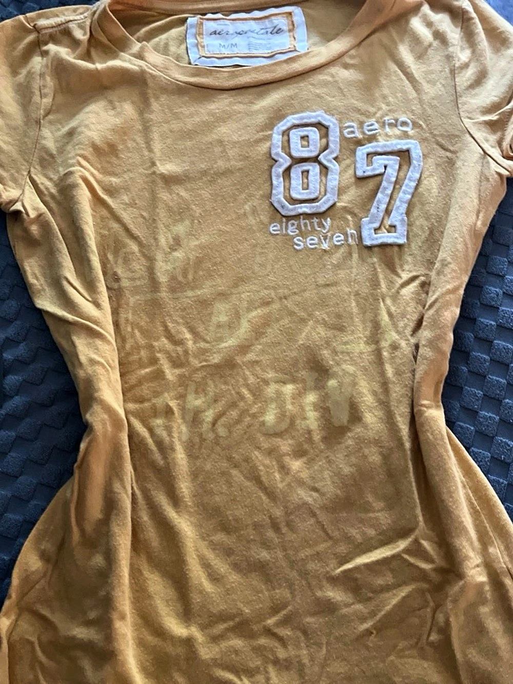 Aeropostale Graphic Tee Yellow Medium